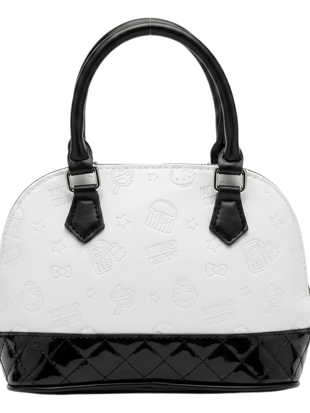 Hello Kitty White and Black Dome Satchel Crossbody Shoulder Bag - Picture 7 of 12